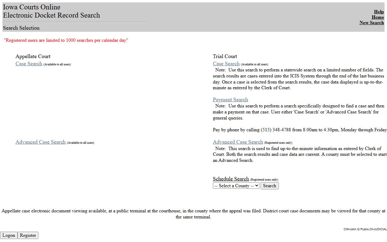 Plymouth County court records after arrest Iowa Courts Online search portal